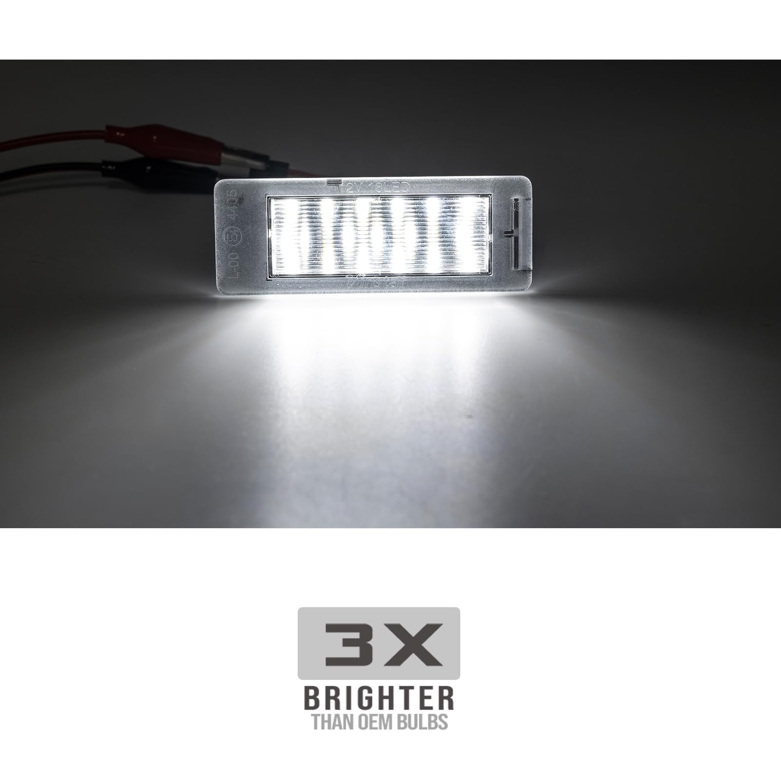 njssjd 2Pcs Canbus LED License Number Plate Lights SMD 6000k White